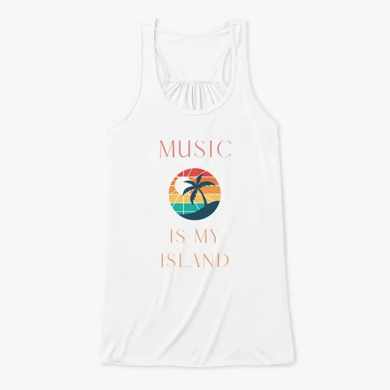 Music is my Island Flowy Tank