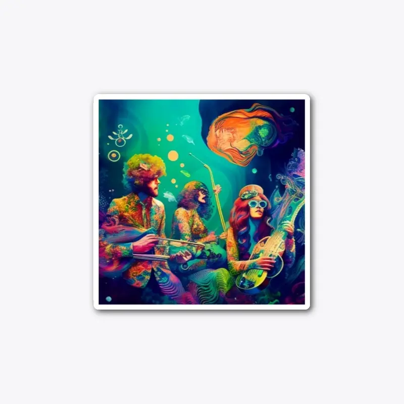 Underwater Psychedelic Band Scene